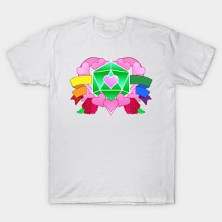 DiceHeart - Pride Banner, Bright Green Dice T-Shirt